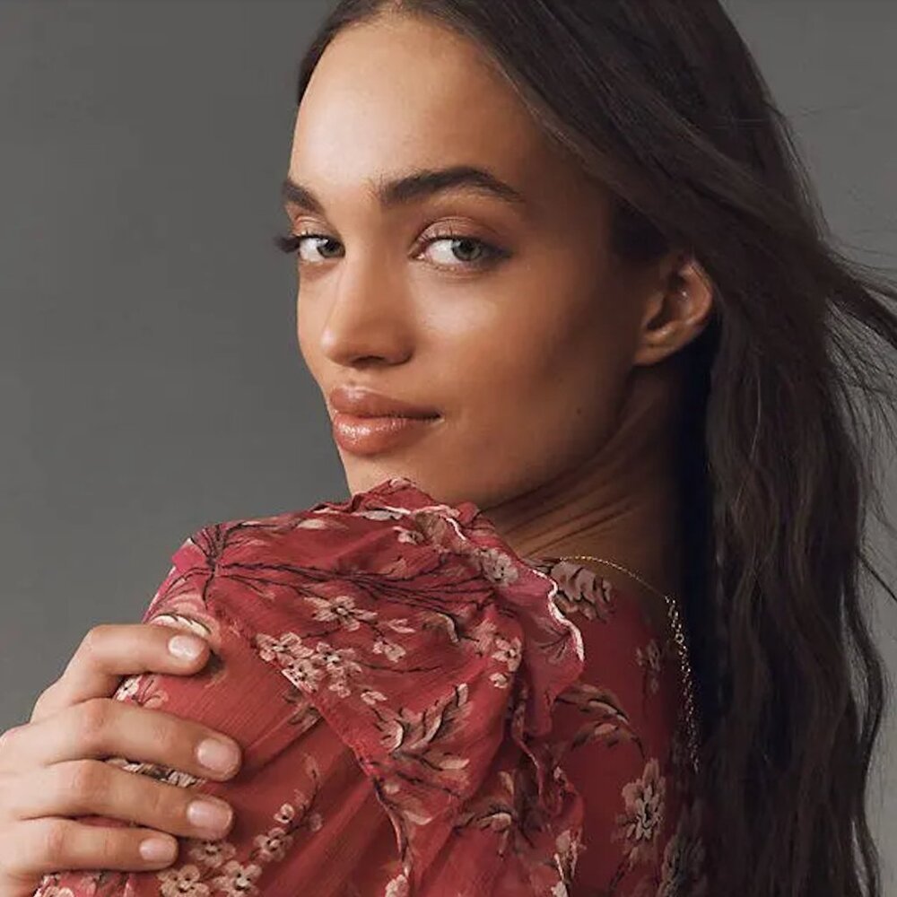 BHLDN Liana Tiered Maxi Dress, Pink Floral, NWT - Picture 4 of 4